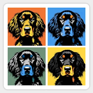 Pop Retro Gordon Setter Art - Cute Puppy Sticker